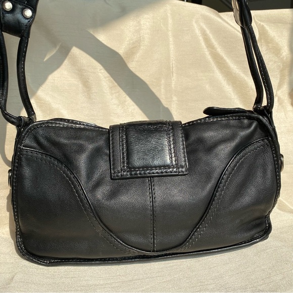 Kate Landry Black and Silver Shoulder Bag Y2K rare sample bag - Picture 3 of 10